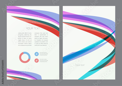 Abstract modern bright multicolored flyer.