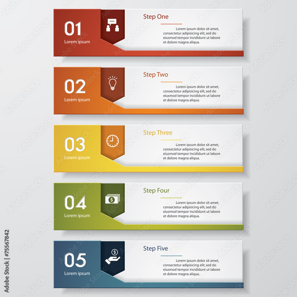 Design clean number banners template. Vector. Design clean number banners template. Vector.