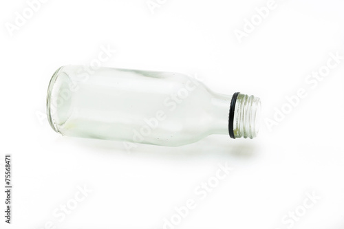 pharmacy bottle made of clear glass