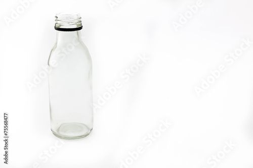 pharmacy bottle made of clear glass