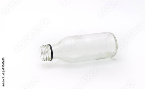 pharmacy bottle made of clear glass