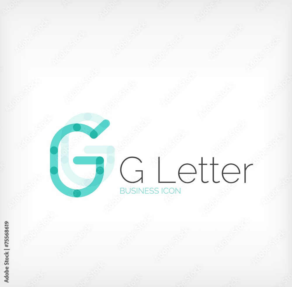 G letter logo, minimal line design G letter logo, minimal line design