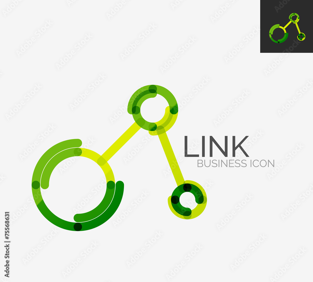 Minimal line design logo, connection icon Minimal line design logo, connection icon
