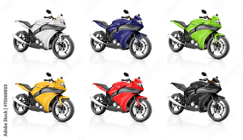Naklejka premium Motorcycle Motorbike Bike Riding Rider Contemporary Shiny Concep