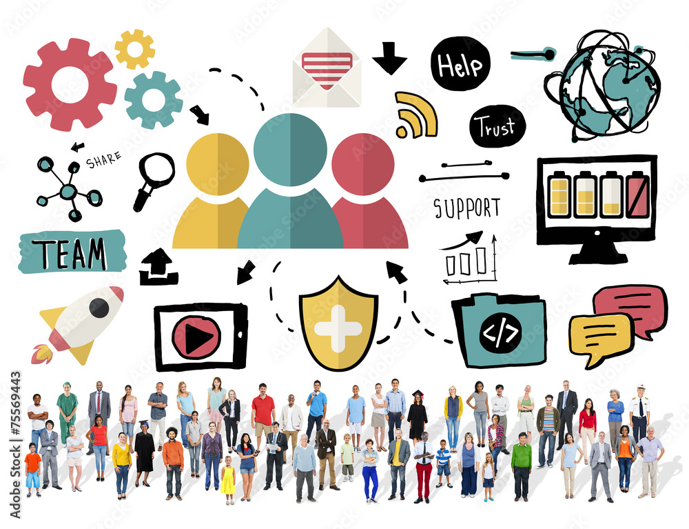 Team Share Support Trust Help Teamwork Togetherness Concept Team Share Support Trust Help Teamwork Togetherness Concept