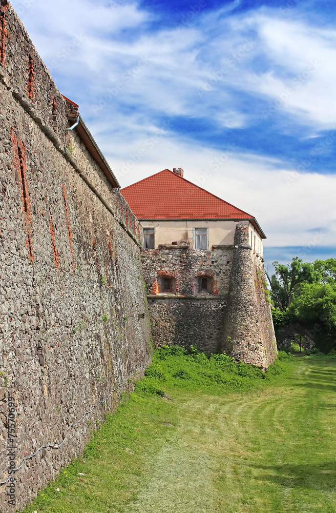 Medieval Uzhhorod Castle in Ukraine