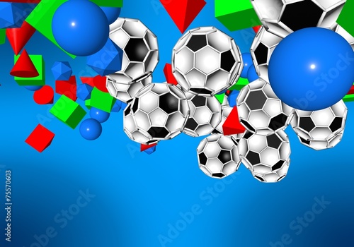abstract footballl soccer 3d