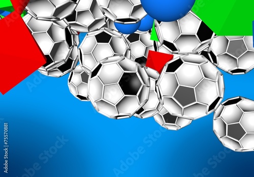 abstract footballl soccer 3d photo