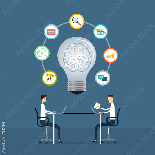 business team meeting to creative idea