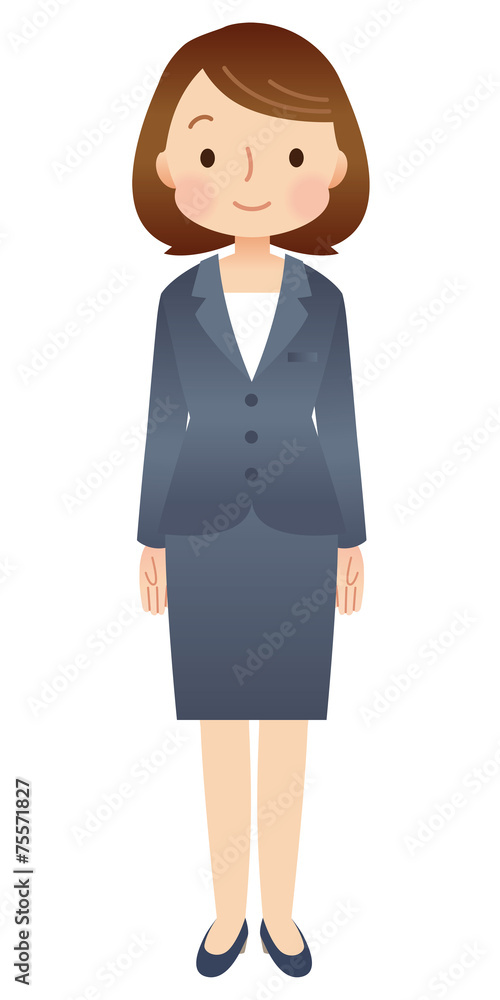 真っ直ぐに立つ女性 スーツ 真っ直ぐに立つ女性 スーツ
