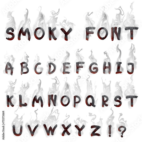English  smoking alphabet