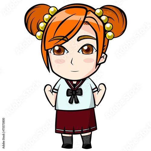 orange hair girl.