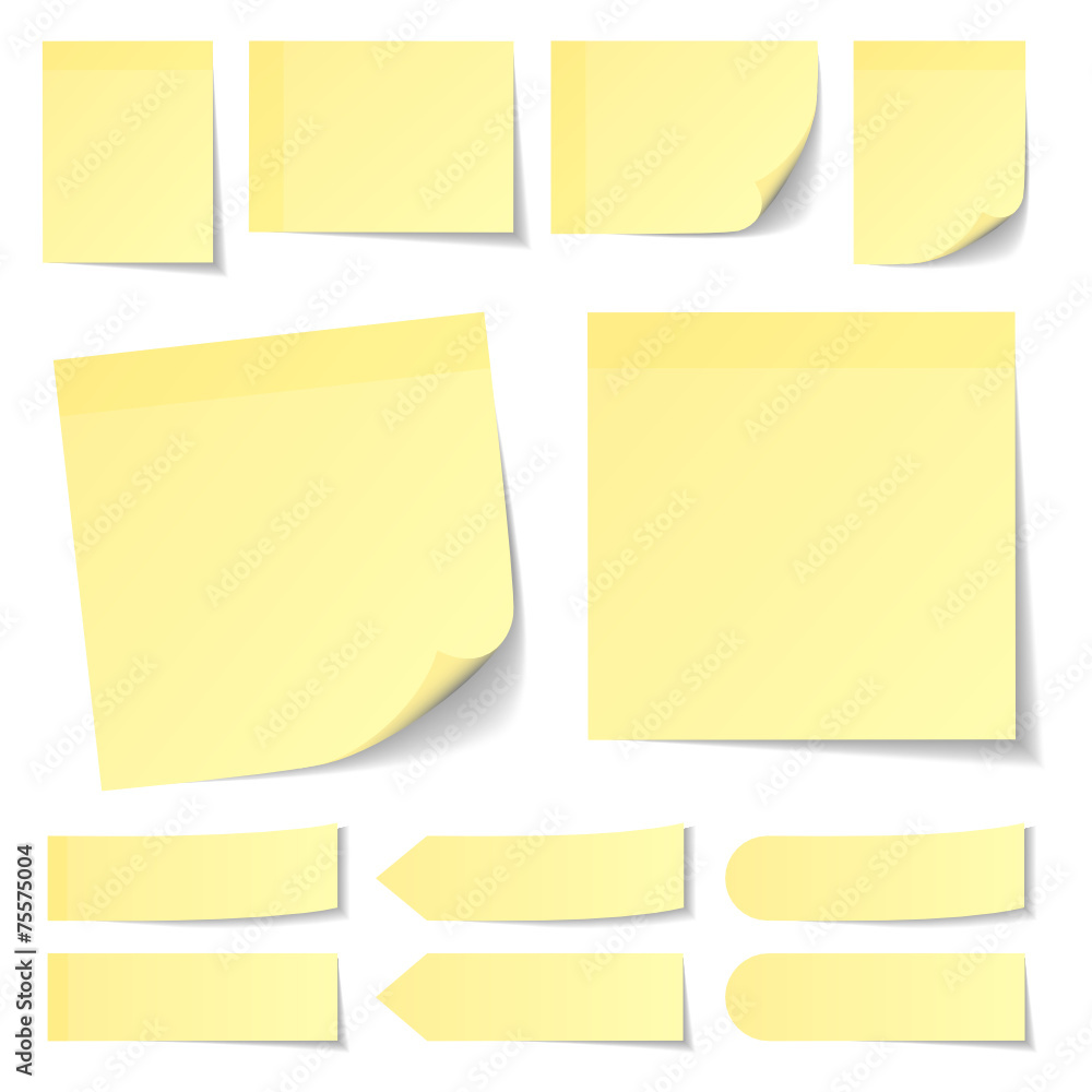 Yellow Stick Notes Collection Yellow Stick Notes Collection