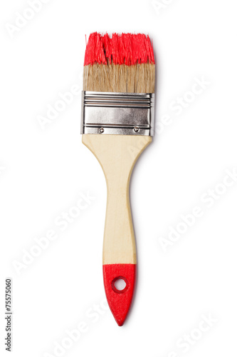 Paintbrush with red paint