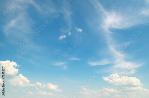 Photography beautiful blue sky with light clouds
