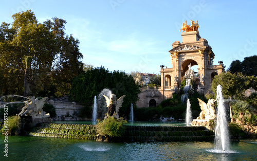 Fountain in Parc de la Ciutadella, in Barcelona, Spain