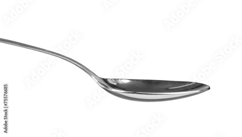 spoon close-up on an isolated white background