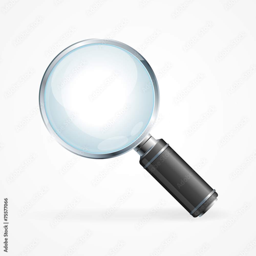 Vector magnifying glass icon Vector magnifying glass icon