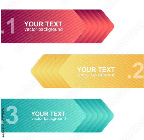 Vector colorful text boxes, infographics