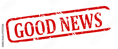 Oval red stamp with the words "good news" - vector svg