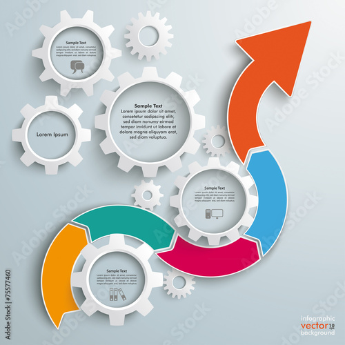 Small Arrow Wave Gears Infographic