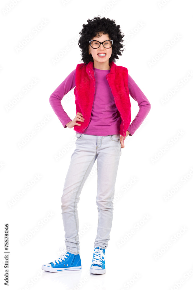 Smiling nerdy girl Smiling nerdy girl