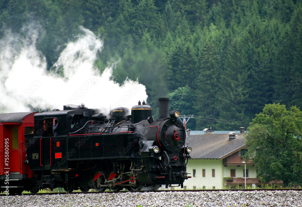 Naklejka premium Kolej Zillertal w Alpach - Austria