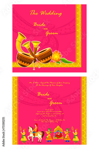 Indian wedding invitation card