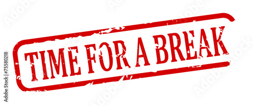 Oval red stamp with the words time for a break - vector svg