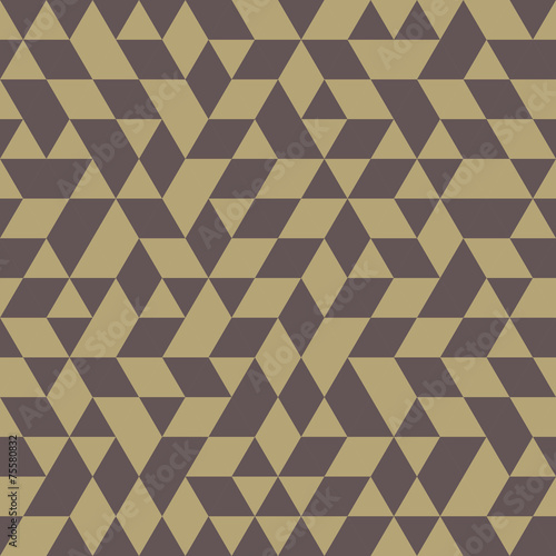 Geometric Seamless Vector Pattern with Golden Triangles