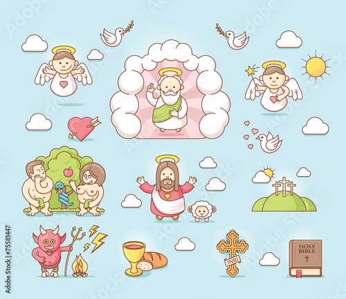 Religious icon set