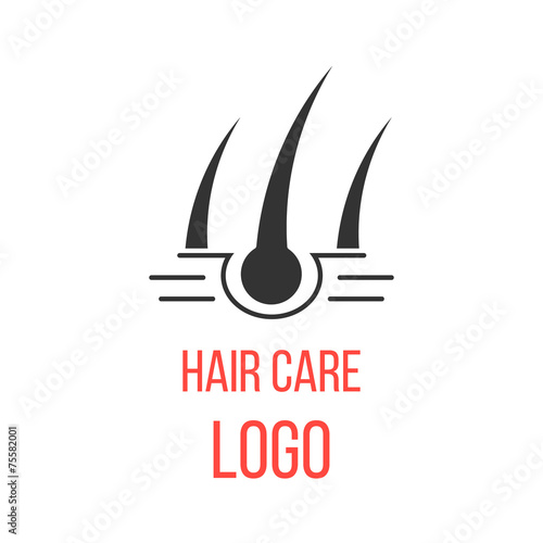 hair care logo isolated on white background