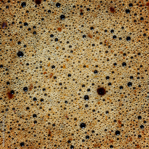 Coffee foam in a cup  photographed macro