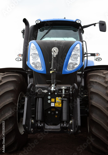 Obraz na płótnie New blue tractor from Hollandia w salonie