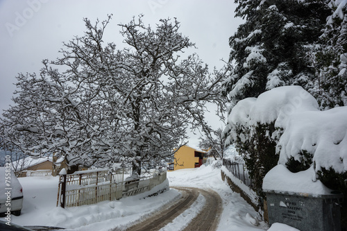 Winter at Trikala Korinthias, Peloponnese, Greece photo