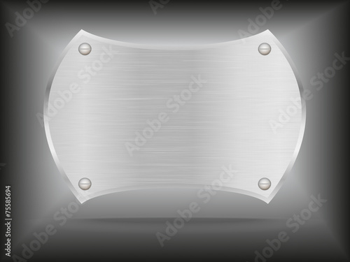 Vector metal steel plate with screws