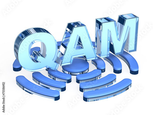 Fototapet QAM (Quadrature amplitude modulation) digital modulation