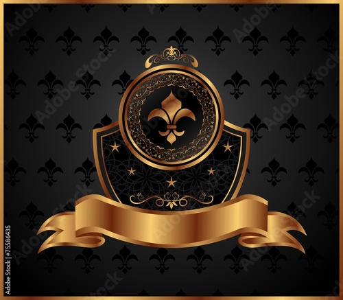 royal golden frame for design