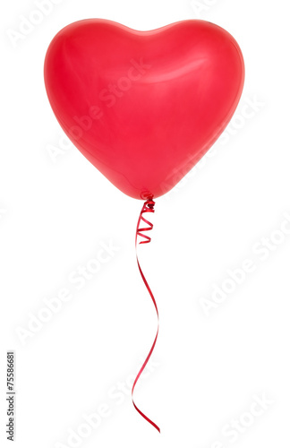 Red heart shaped balloon.