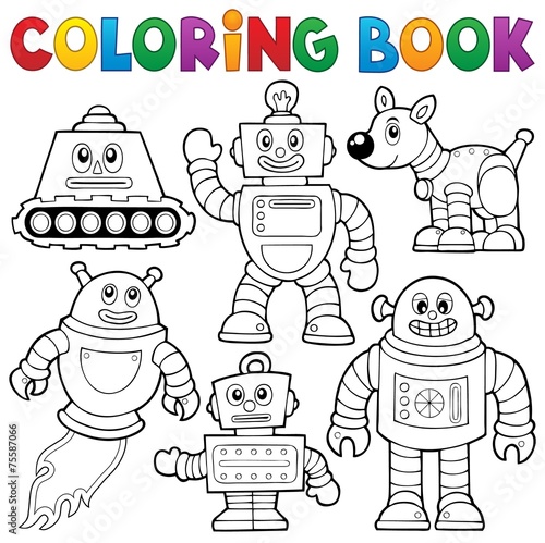 Coloring book robot collection 1