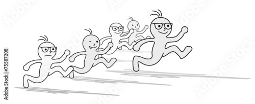 Männchen Wettrennen