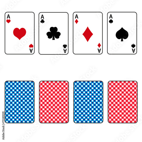 playing cards set of four ace eps10