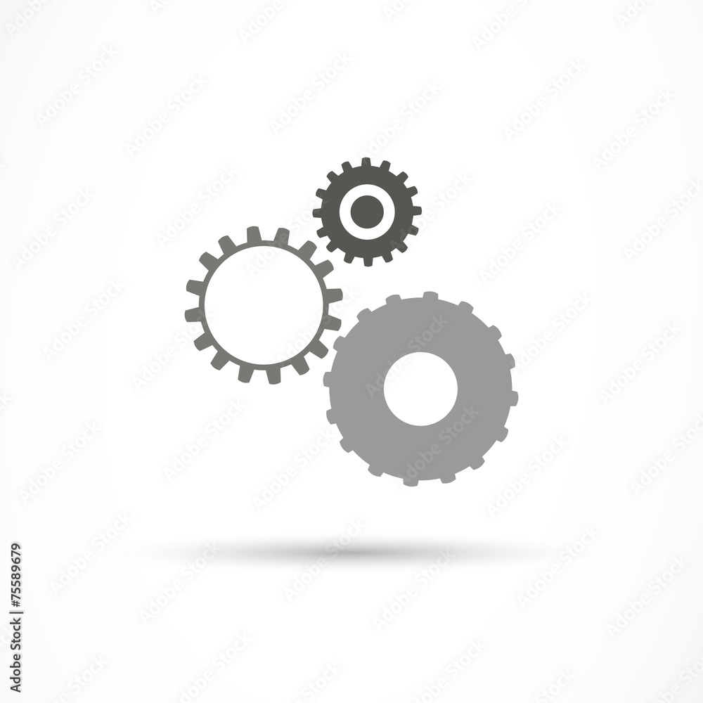 Vector Illustration of a Gear Icon Vector Illustration of a Gear Icon