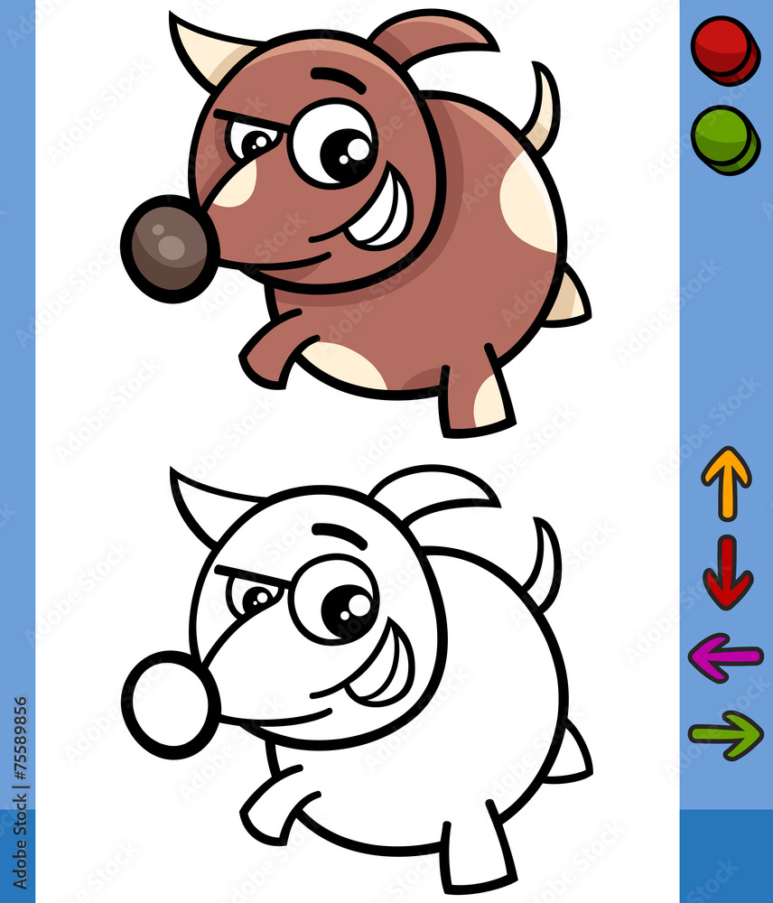 Fototapeta premium dog game character cartoon illustration