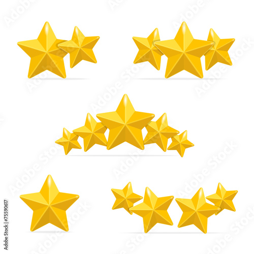 Vector rating hotels stars concept on black
