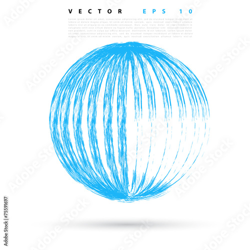 Vector background with colored sphere.