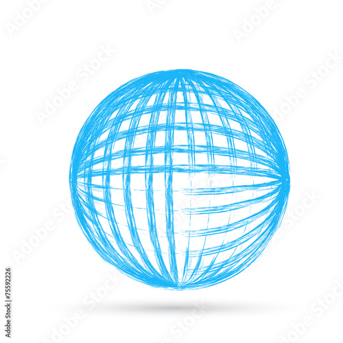 Vector background with colored sphere.
