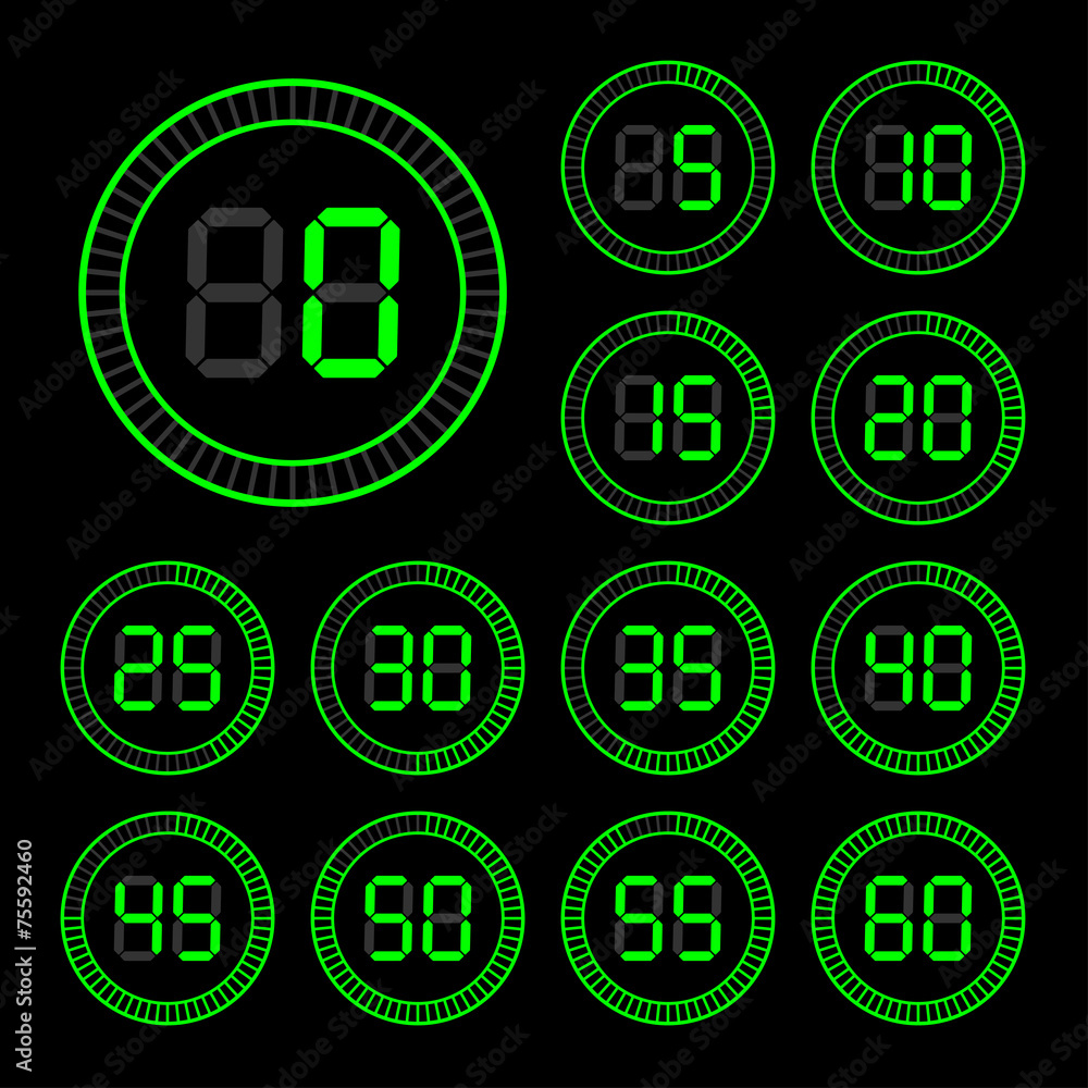 Set of icons stopwatch. Set of icons stopwatch.
