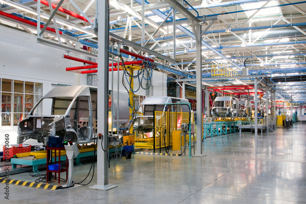 Naklejka premium car assembly line