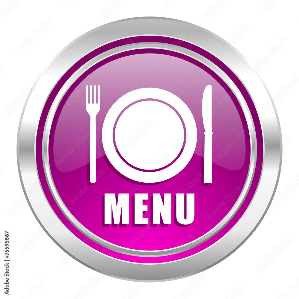 menu violet icon restaurant sign menu violet icon restaurant sign